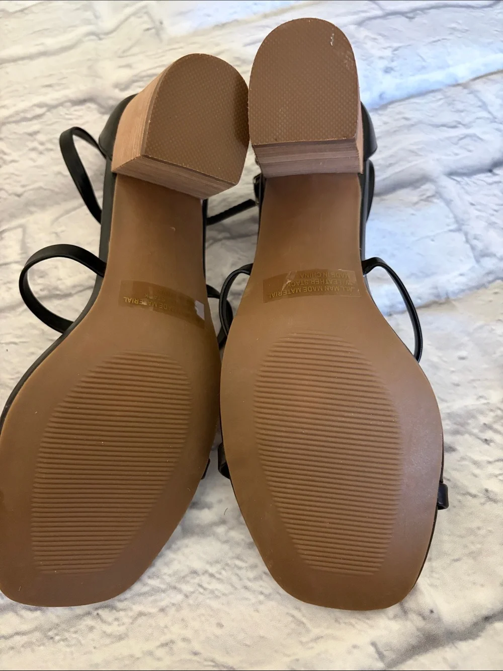 Dolce Vita Black Strappy Square-Toe Heeled Sandals